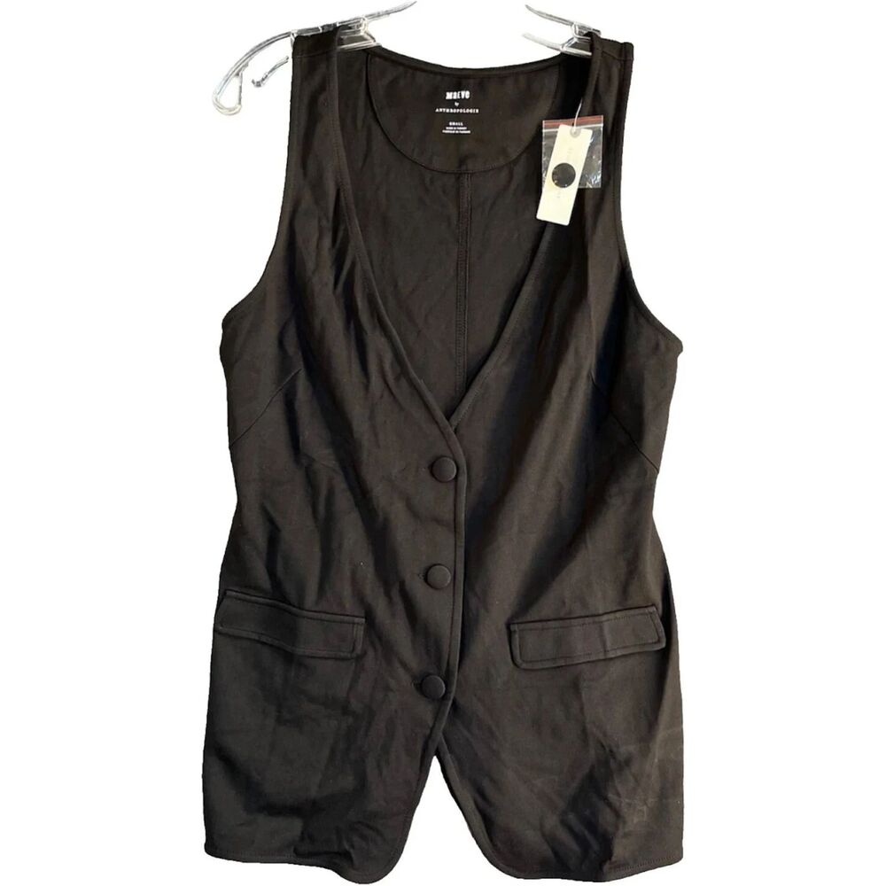 Anthropologie Maeve Ponte 3-Button Vest